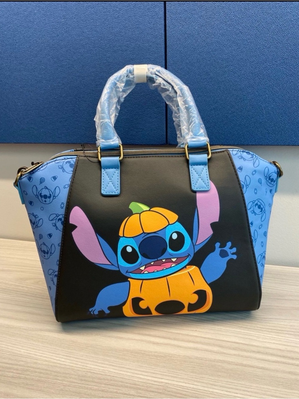 Loungefly Disney Lilo & Stitch Pumpkin Costume Satchel Bag